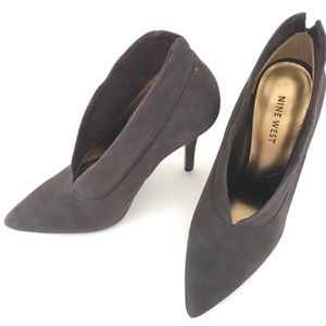 Nine West Grey Suede Pumps/Booties